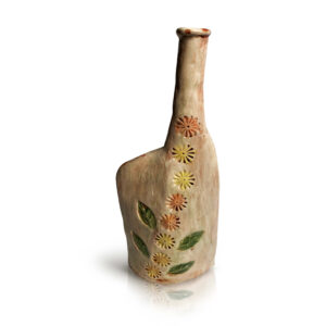 sticla decorativa cu flori